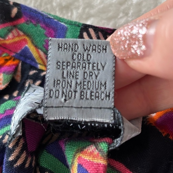 Sorrel vintage blouse with geometric colorful print size 22 - Picture 7 of 11